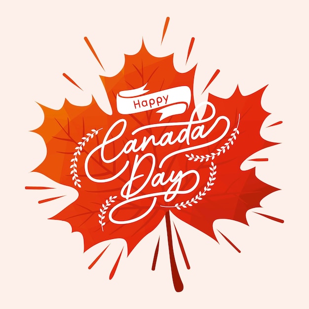 Free vector canada day lettering
