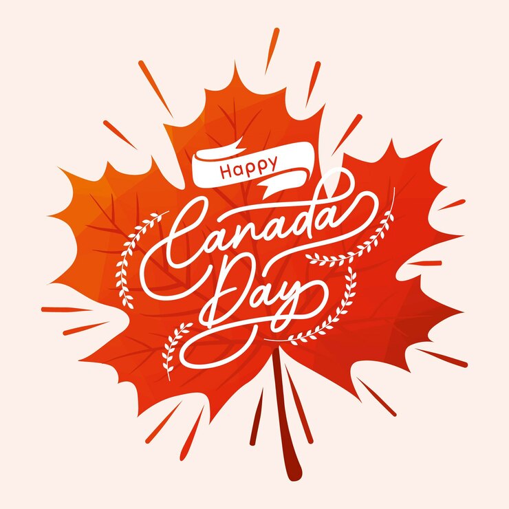 Free Vector canada day lettering