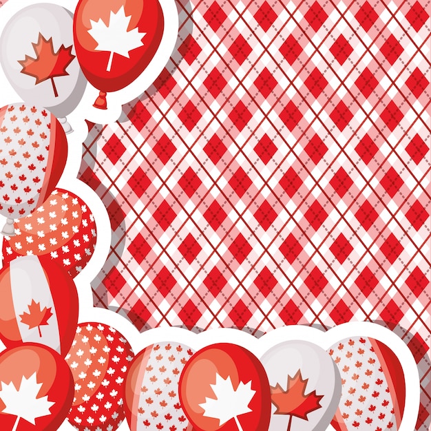 Free vector canada day with maple leaf