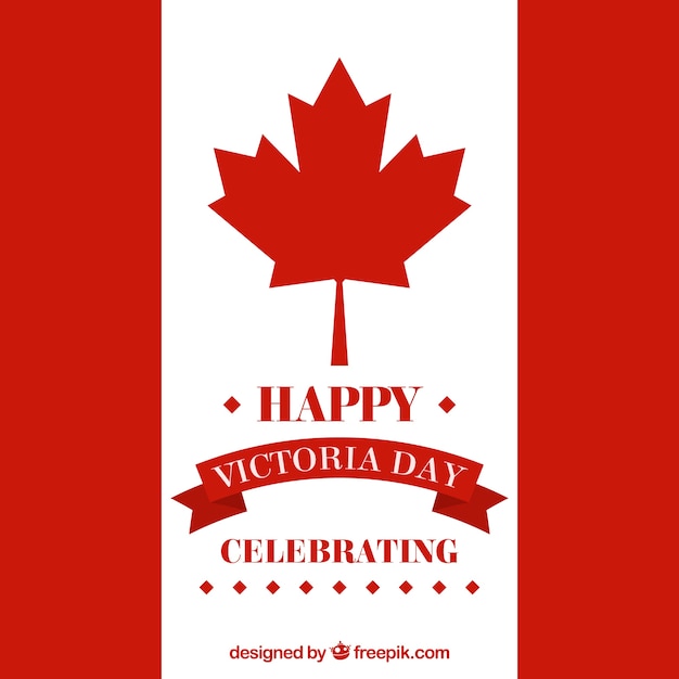 빅토리아 날의 캐나다 국기 축 하 배경