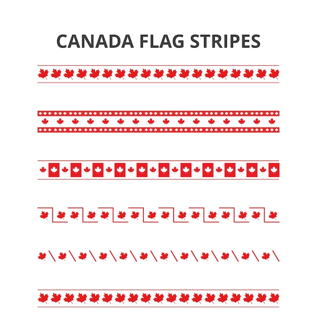 Free vector canada flag stripes