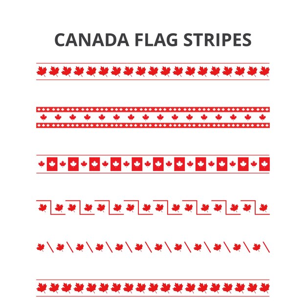 Canada flag stripes