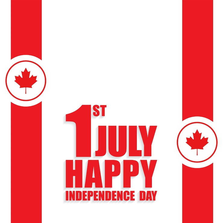 Free Vector canada independence day happy independence day background