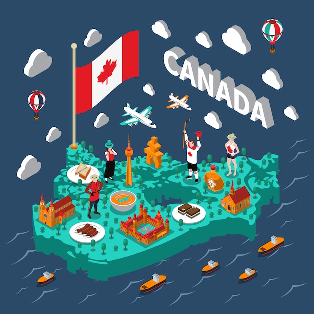 Canada isometric map