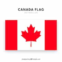Vettore gratuito sfondo bandiera canadese
