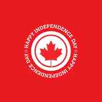 Free vector canadian independence day label design background