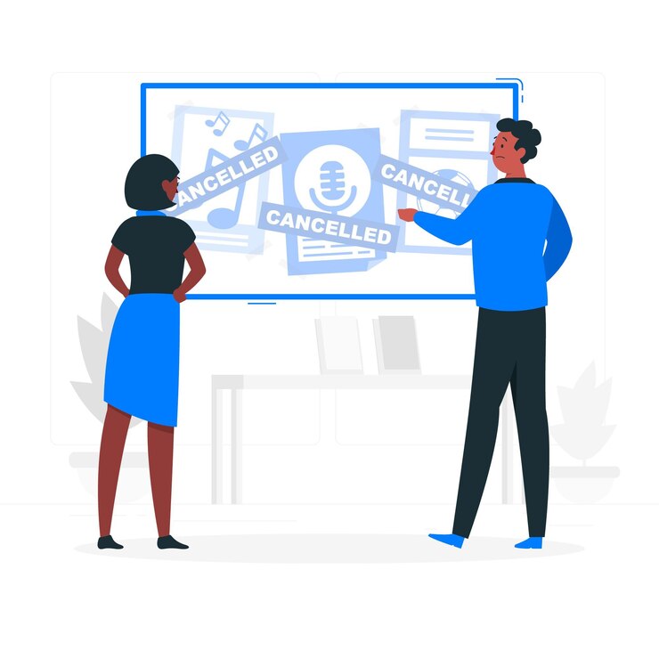 Free Vector cancelled event concept illustration