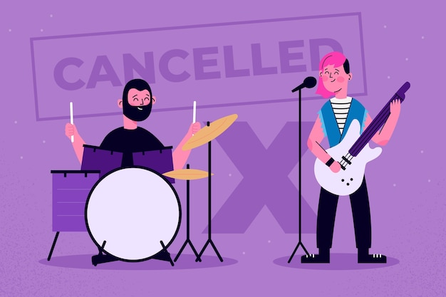 Free vector cancelled musical events