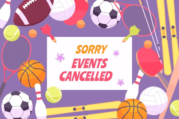 Free vector cancelled sporting events background