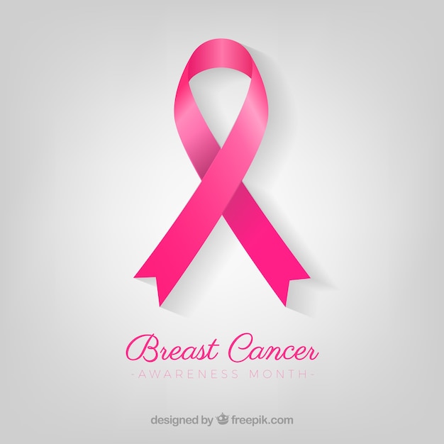 Vettore gratuito cancro supporto nastro rosa vettore