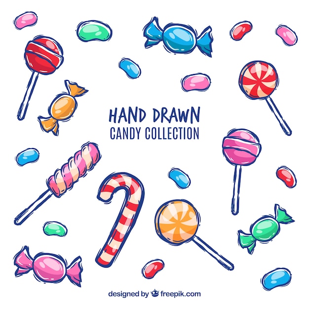 Free vector candies collection with many colors