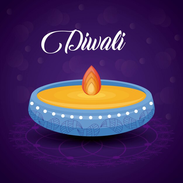 Festival diwali candela