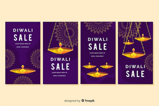 Candles of diwali event for stories collection