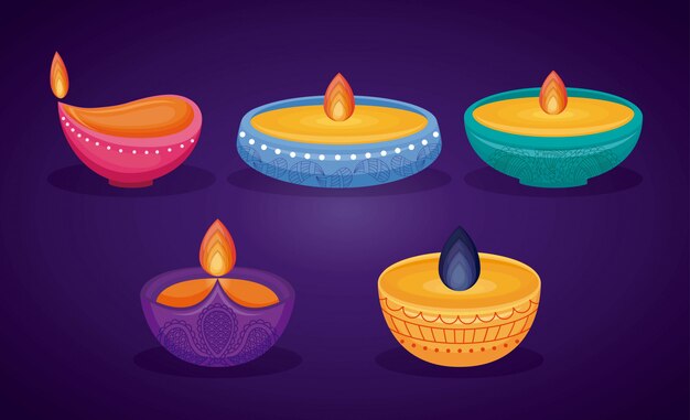 Candles diwali festival 