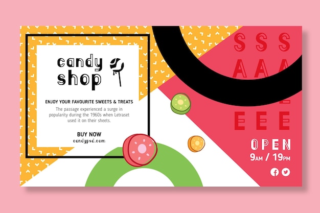 Candy banner template