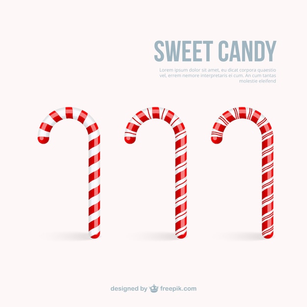 Free vector candy canes