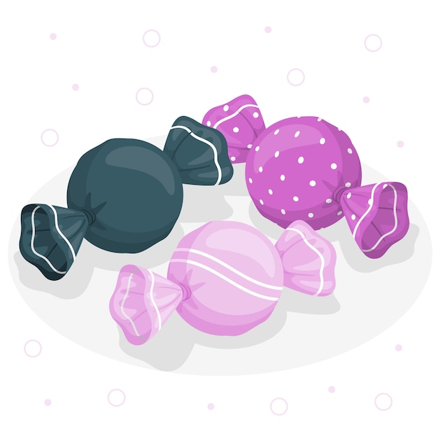 Free vector candy concept illustration