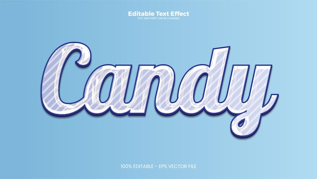 Candy editable text effect in chrome style