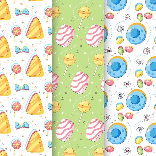 Free vector candy pastel color pattern design