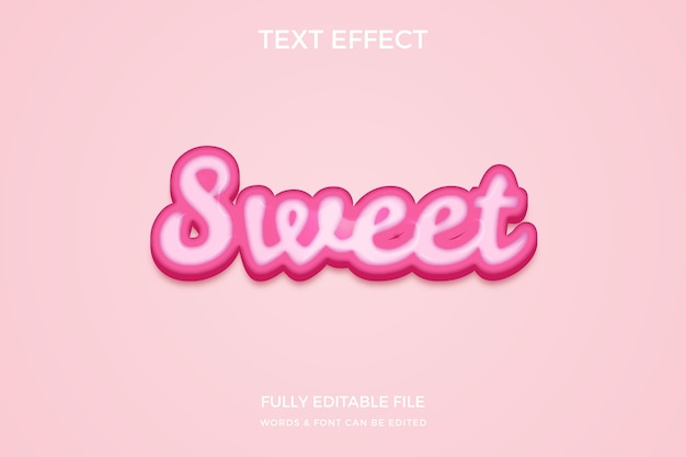 Candy pastel color text effect