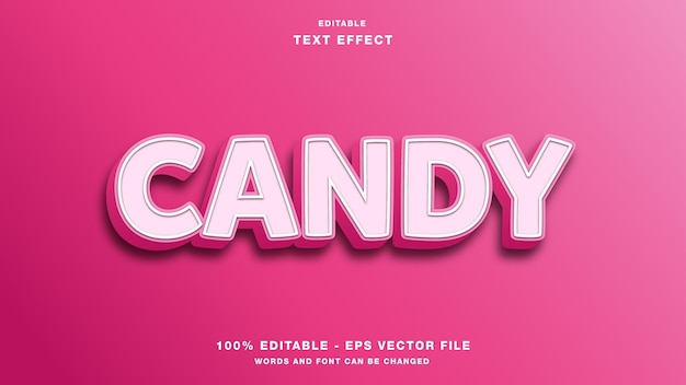 Candy pink bold 3d editable text effect