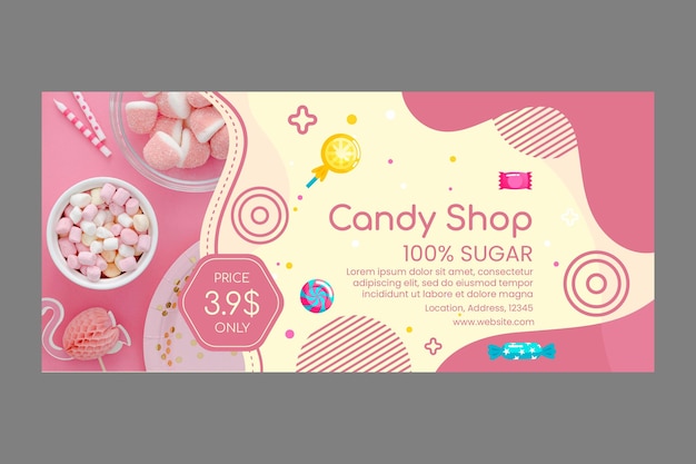 Candy shop banner template