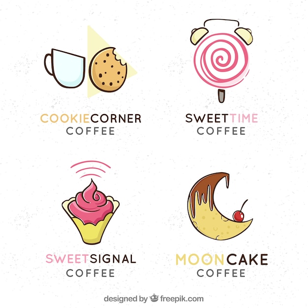 Candy shop logos collection for companies