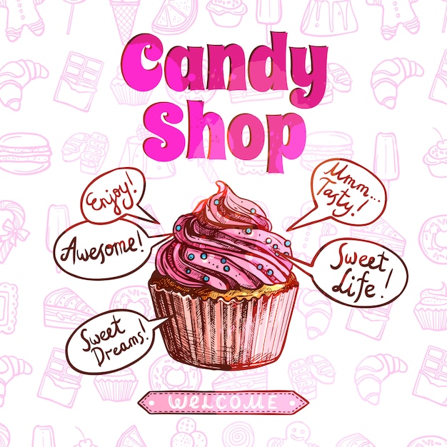 Poster di candy shop