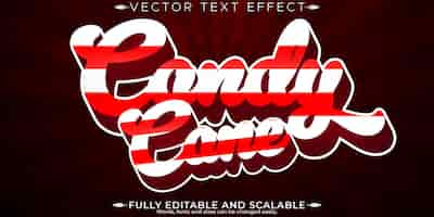 Free vector candy text effect editable sugar and sweet text style