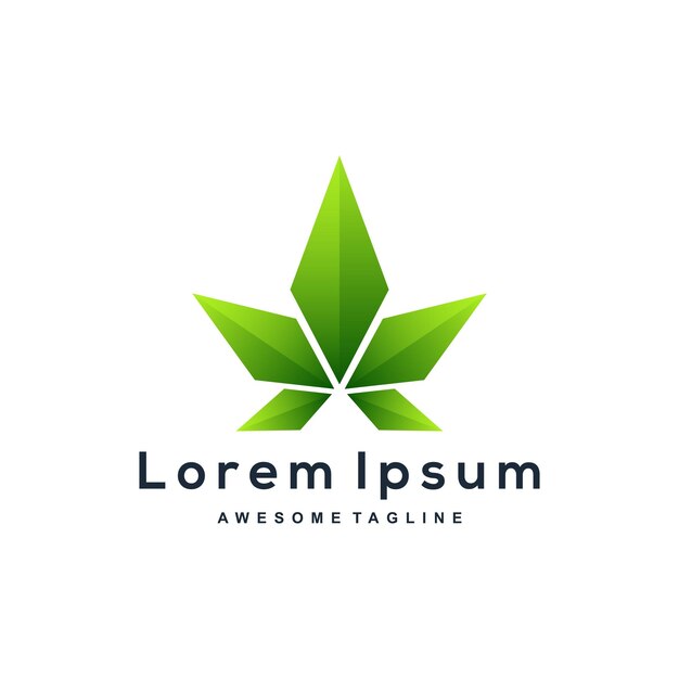 Cannabis gradient logo design color