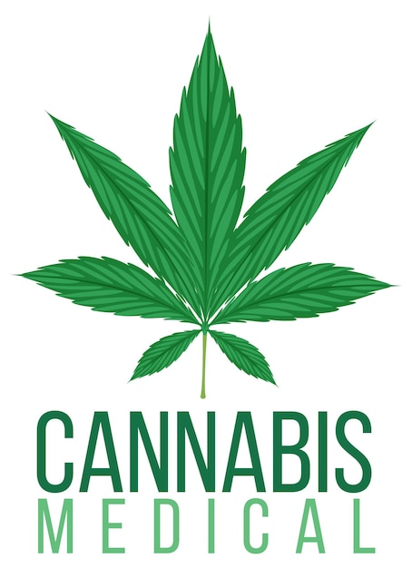 Vettore gratuito pianta di cannabis come medicinale