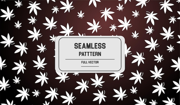 Cannabis seamless pattern design template background