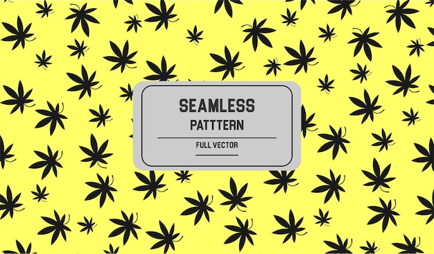 Free vector cannabis seamless pattern design template background