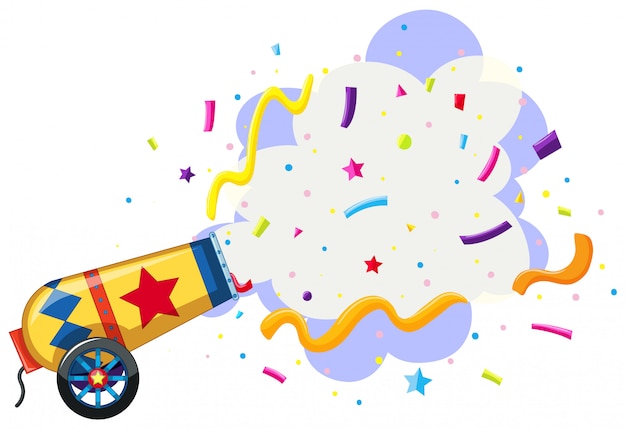 Free vector cannon exploding confetti background