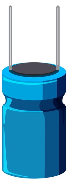 Free vector capacitor on white background