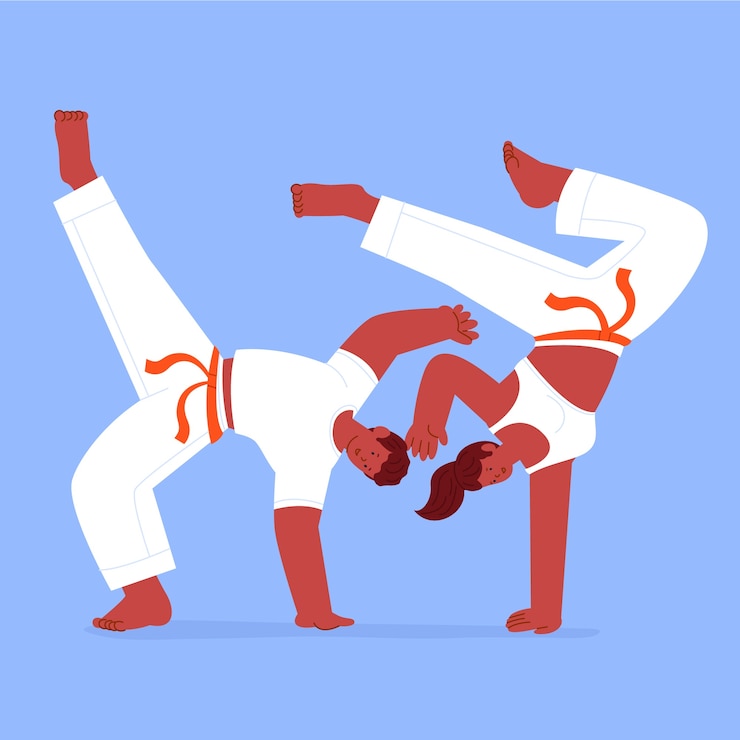 Free Vector capoeira dancer illustration