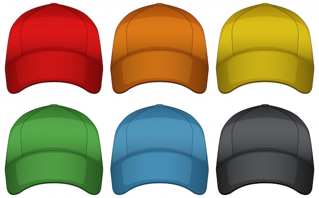 Cappellini in sei colori diversi