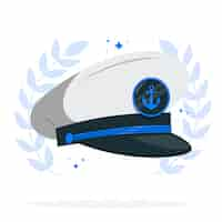 Free vector captain hat concept illustration