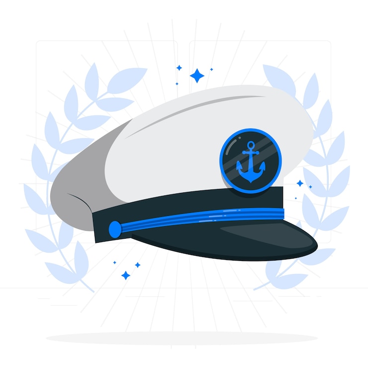 Free Vector captain hat concept illustration