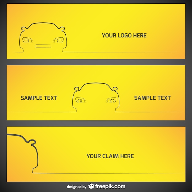 Car banner templates