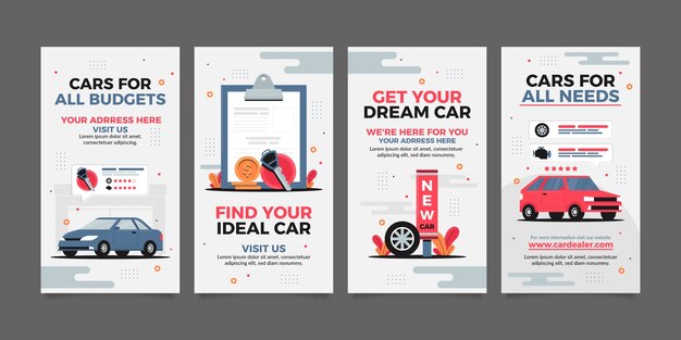 Car dealer business instagram stories collection