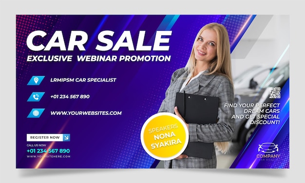 Car dealer business webinar template