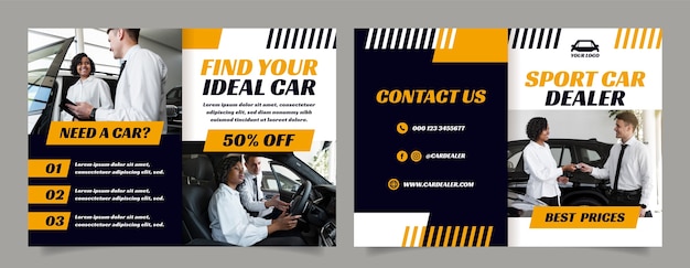 Free vector car dealer template design