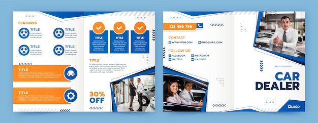 Free vector car dealer template design