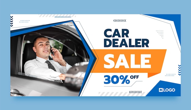 Free vector car dealer template design