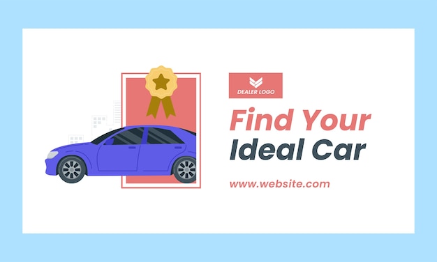 Free vector car dealership  facebook template