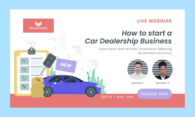 Car dealership  webinar template