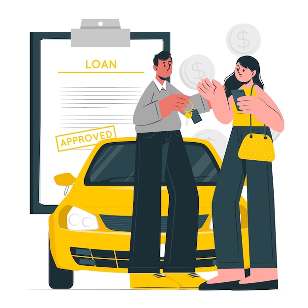 Car finance concept illustration