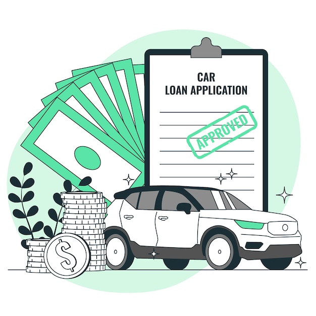 Car finance concept illustration