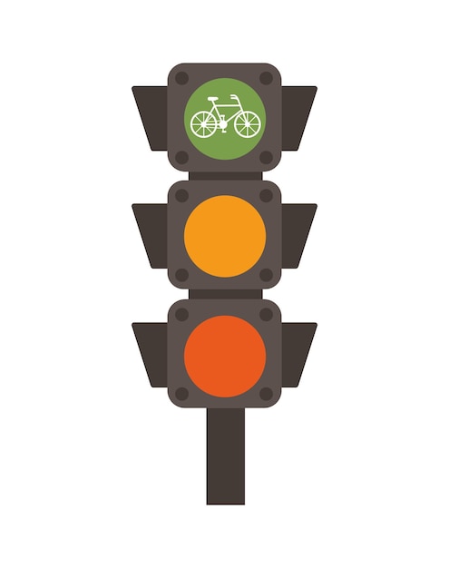 Free vector car free day traffic light illustration